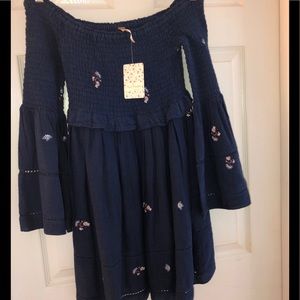 FREE PEOPLE COUNTING DAISIES EMBROIDERED DRESS NWT
